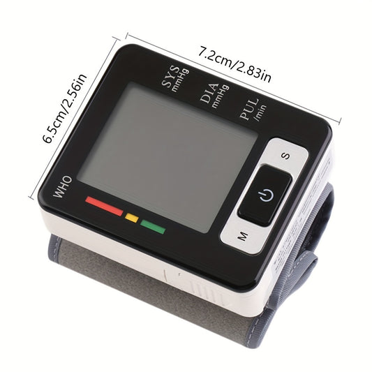 Premium Wrist Blood Pressure Monitor With Pulse Heart Rate, Blood Pressure Machine With Large LCD Display - Digital Automatic Blood Pressure Wrist Cuff And Carrying Case Included, Health Monitoring For Adult And Old