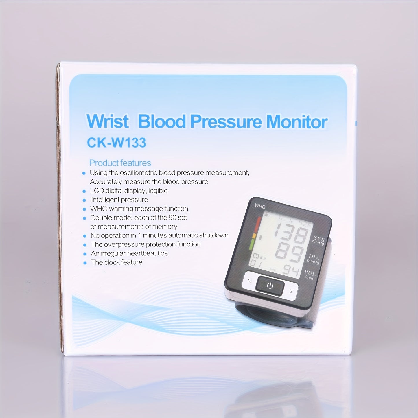 Premium Wrist Blood Pressure Monitor With Pulse Heart Rate, Blood Pressure Machine With Large LCD Display - Digital Automatic Blood Pressure Wrist Cuff And Carrying Case Included, Health Monitoring For Adult And Old