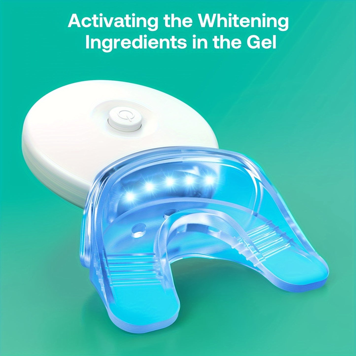 Teeth Whitening Kit, LED Teeth Whitening Light, 2 Trays And Tray Box with Brush, for Quick And Gentle Teeth Whitening.