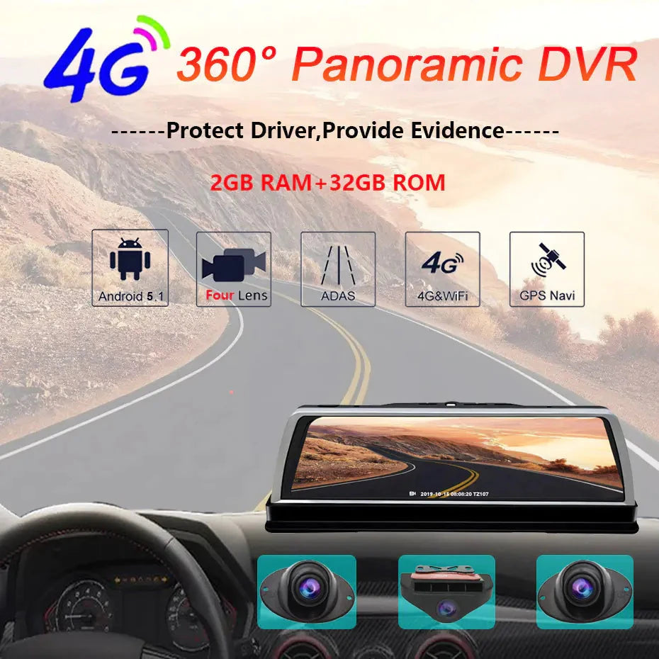 Road Detective K500 Full-Screen Streaming Dash Cam Celebrity Goods