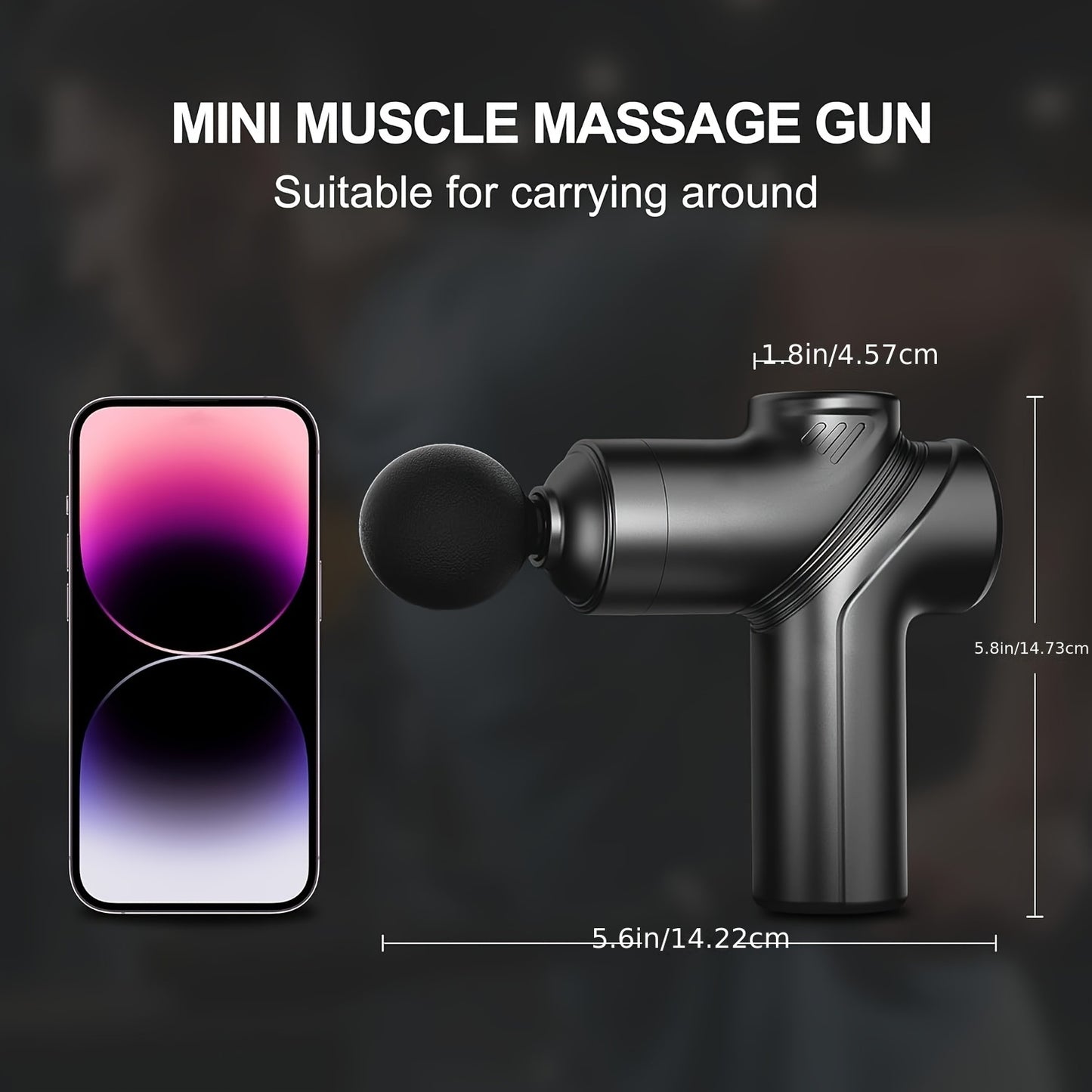 Massage Gun Deep Tissue, Silent Motor And Portable Massage Gun with 4 Interchangeable Heads for Deep Muscle And Relaxation, Relax Gift