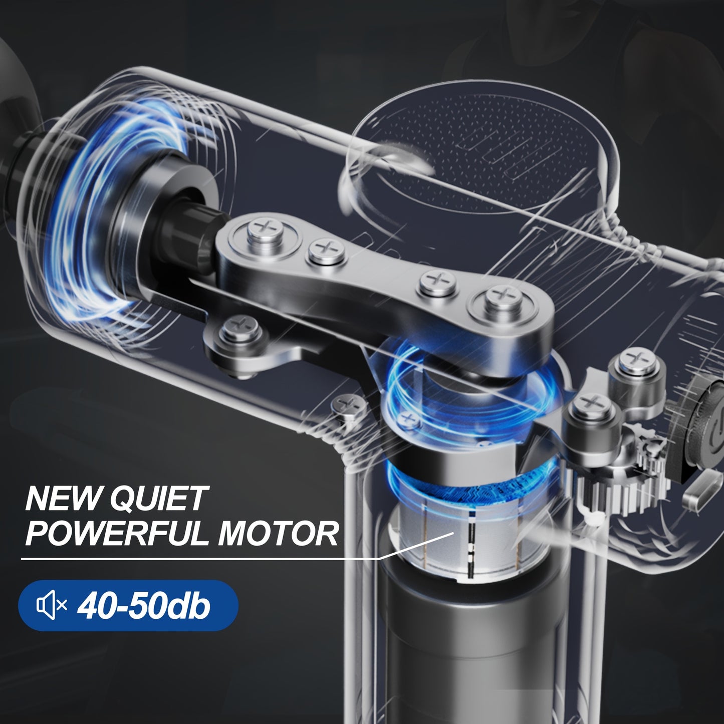 Massage Gun Deep Tissue, Silent Motor And Portable Massage Gun with 4 Interchangeable Heads for Deep Muscle And Relaxation, Relax Gift