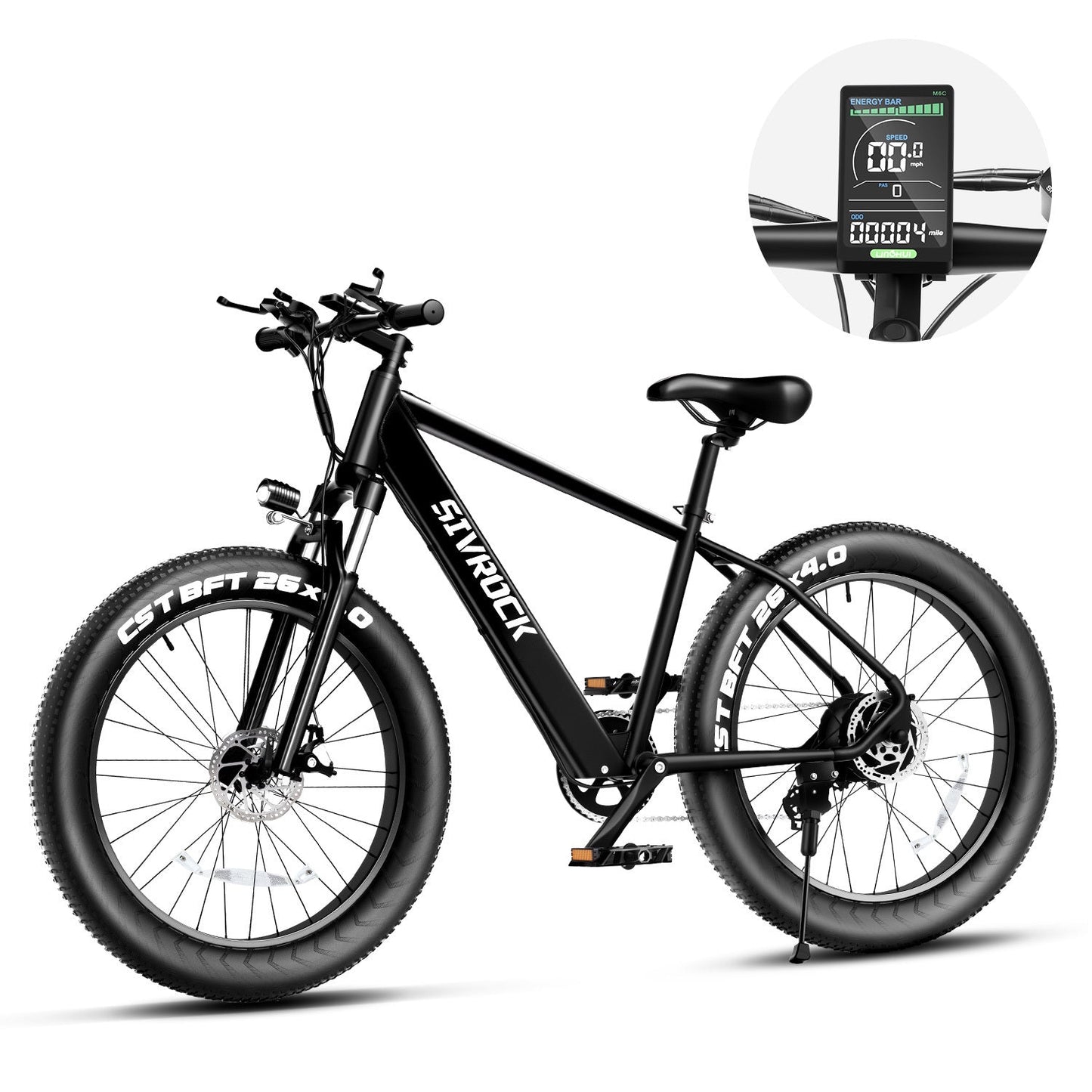 Professional Electric Bike For Adults, 26 X 4.0 Inches Fat Tire Electric Mountain Bicycle, 1000W Motor 48V 15Ah Ebike For Trail Riding, Excursion And Commute, UL And GCC Certified MerchMallow