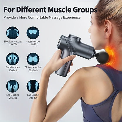 Massage Gun Deep Tissue, Silent Motor And Portable Massage Gun with 4 Interchangeable Heads for Deep Muscle And Relaxation, Relax Gift