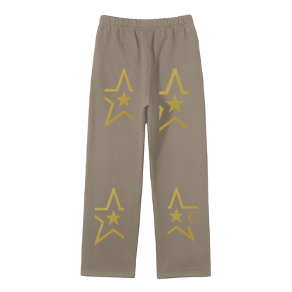 CE Unisex Solid Color Fleece Straight Leg Pants