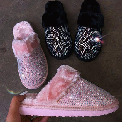 Bright diamond plus fluffy slippers MerchMallow