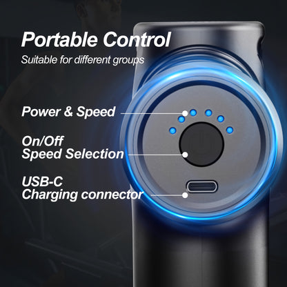 Massage Gun Deep Tissue, Silent Motor And Portable Massage Gun with 4 Interchangeable Heads for Deep Muscle And Relaxation, Relax Gift