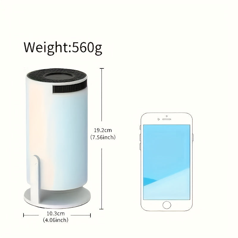 Portable 4K Smart Projector with WiFi 6 & BT 5.0, 1080P Native Resolution, 180° Rotatable Adjustable Screen, USB-Powered LED Light & Wireless Connectivity - Compatible with Netflix, YouTube, Prime Video for Home Theater, Out