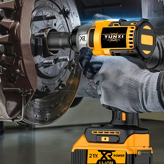 21V Cordless Impact Wrench Wireless Drill Kit with 4000mAh Battery, Brushless Electric Impact Gun Drill, Toolbox, Charger, Socket & Complete Accessories - Ideal Gift for Men