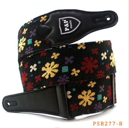 Guitar bass strap embroidery thickening and widening MerchMallow