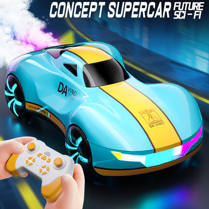 RC Car Remote Control with Gesture Double Spray 360° Rotation, High-Speed Wireless, LED Headlights& Underglow, Durable Plastic Body-for Birthdays, Christmas, Halloween Toys Gifts Remote Control Car
