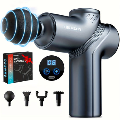 Massage Gun Deep Tissue, Silent Motor And Portable Massage Gun with 4 Interchangeable Heads for Deep Muscle And Relaxation, Relax Gift