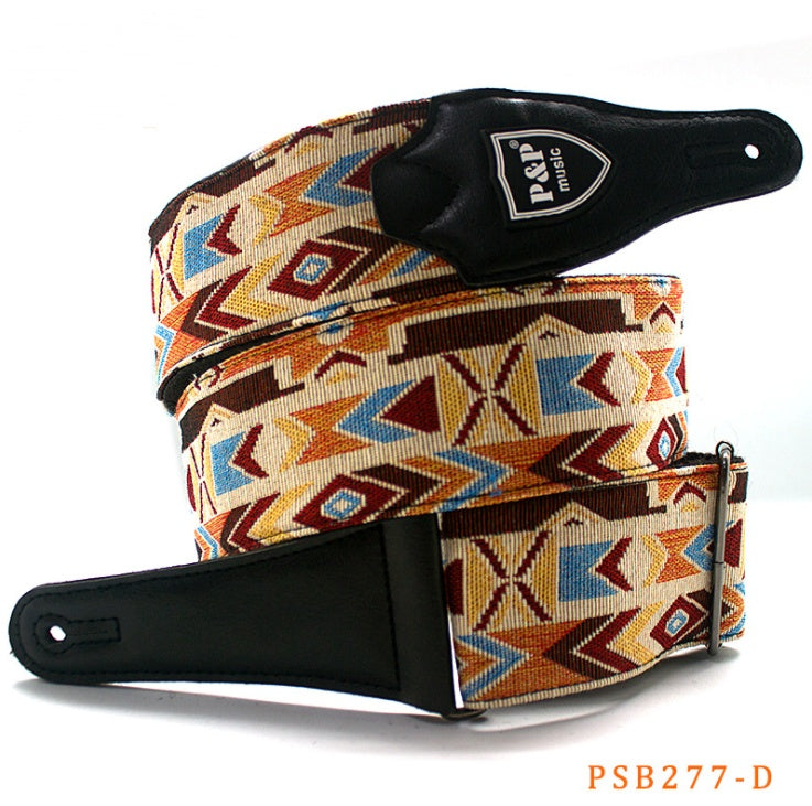 Guitar bass strap embroidery thickening and widening MerchMallow