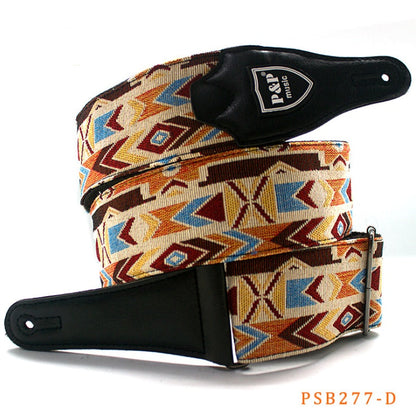 Guitar bass strap embroidery thickening and widening MerchMallow