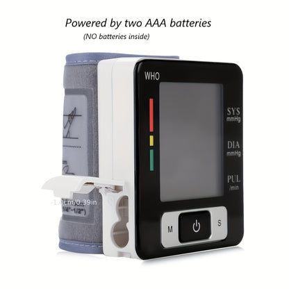 Premium Wrist Blood Pressure Monitor With Pulse Heart Rate, Blood Pressure Machine With Large LCD Display - Digital Automatic Blood Pressure Wrist Cuff And Carrying Case Included, Health Monitoring For Adult And Old