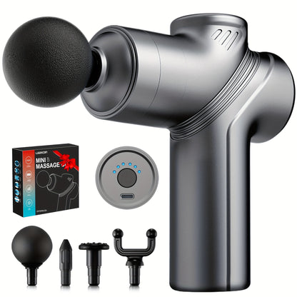 Massage Gun Deep Tissue, Silent Motor And Portable Massage Gun with 4 Interchangeable Heads for Deep Muscle And Relaxation, Relax Gift