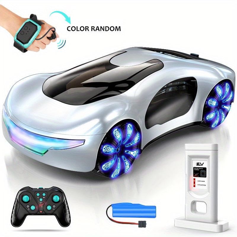 RC Car Remote Control with Gesture Double Spray 360° Rotation, High-Speed Wireless, LED Headlights& Underglow, Durable Plastic Body-for Birthdays, Christmas, Halloween Toys Gifts Remote Control Car