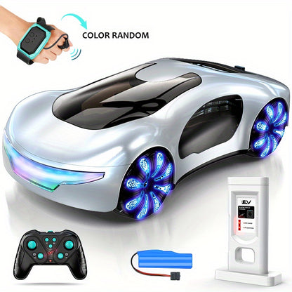 RC Car Remote Control with Gesture Double Spray 360° Rotation, High-Speed Wireless, LED Headlights& Underglow, Durable Plastic Body-for Birthdays, Christmas, Halloween Toys Gifts Remote Control Car