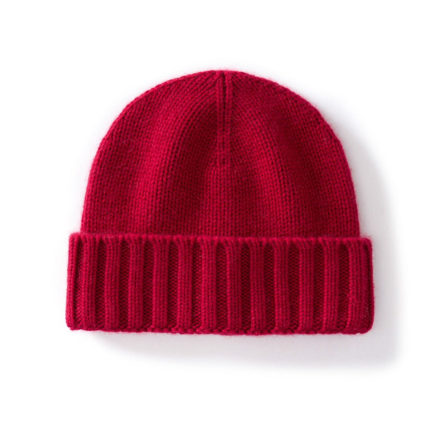 Cashmere Beanie Hat Thick Stripes Men And Women Knitted Flanging Beanie MerchMallow