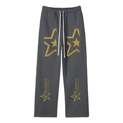 CE Unisex Solid Color Fleece Straight Leg Pants