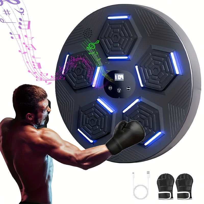 Boxing target, musical boxing machine, training punch equipment, wall mounted boxing machine, boxing exercise machine, gift giving, summer sports, target for home training boxing, plays music and connects to musical boxing ma
