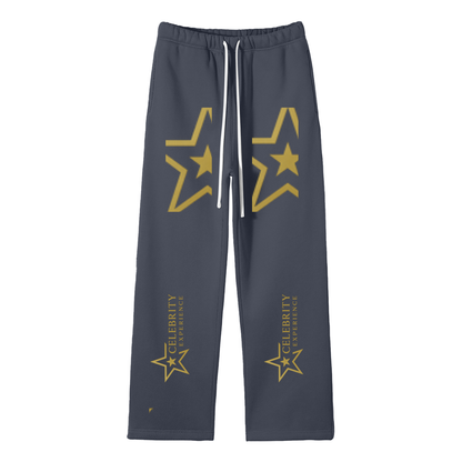 CE Unisex Solid Color Fleece Straight Leg Pants