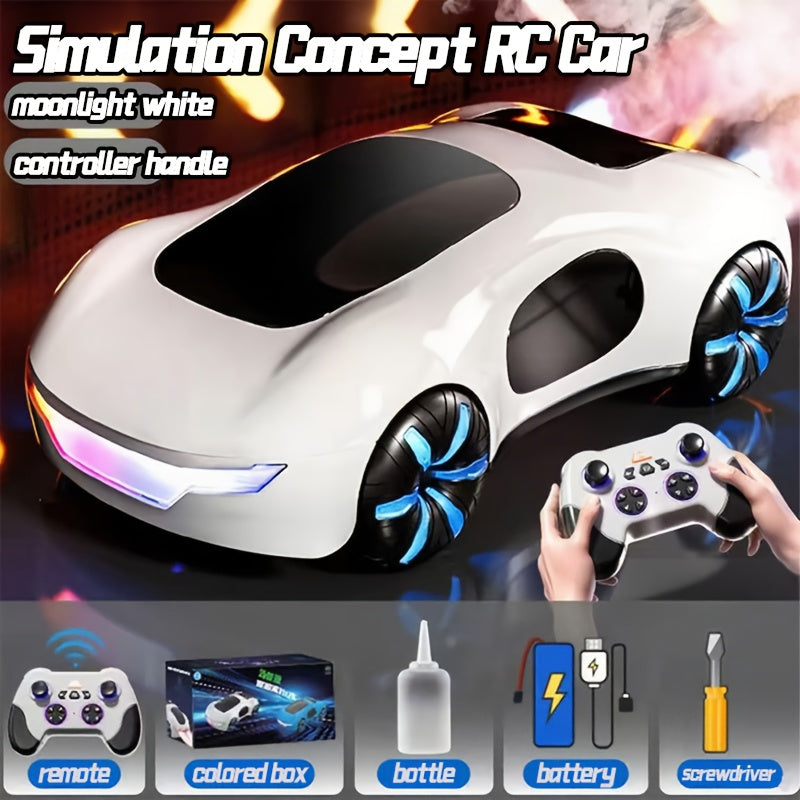 RC Car Remote Control with Gesture Double Spray 360° Rotation, High-Speed Wireless, LED Headlights& Underglow, Durable Plastic Body-for Birthdays, Christmas, Halloween Toys Gifts Remote Control Car