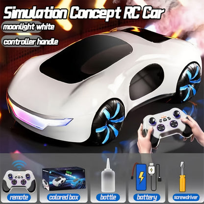 RC Car Remote Control with Gesture Double Spray 360° Rotation, High-Speed Wireless, LED Headlights& Underglow, Durable Plastic Body-for Birthdays, Christmas, Halloween Toys Gifts Remote Control Car