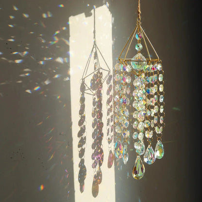 Golden Air Rack Sun Catcher with AB Crystal Pendant Celebrity Goods