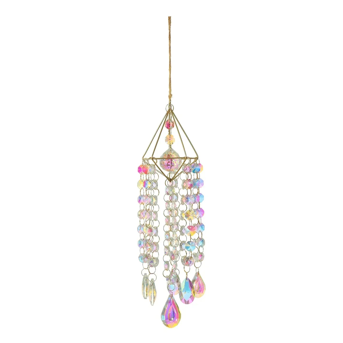 Golden Air Rack Sun Catcher with AB Crystal Pendant Celebrity Goods