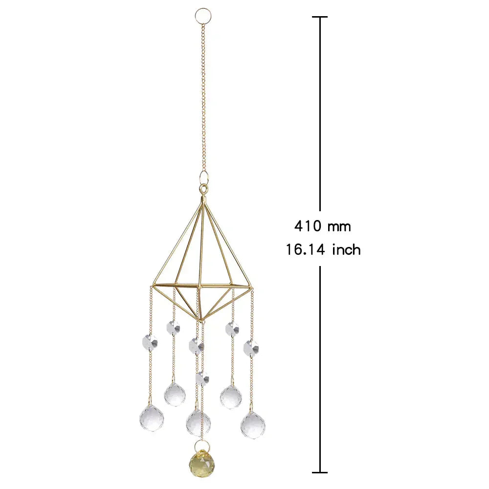 Golden Air Rack Sun Catcher with AB Crystal Pendant Celebrity Goods