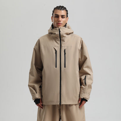 Men's Waterproof Breathable And Loose Zip Ski Suit Jacket MerchMallow