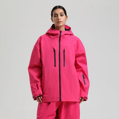 Men's Waterproof Breathable And Loose Zip Ski Suit Jacket MerchMallow