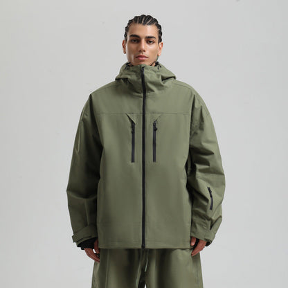 Men's Waterproof Breathable And Loose Zip Ski Suit Jacket MerchMallow