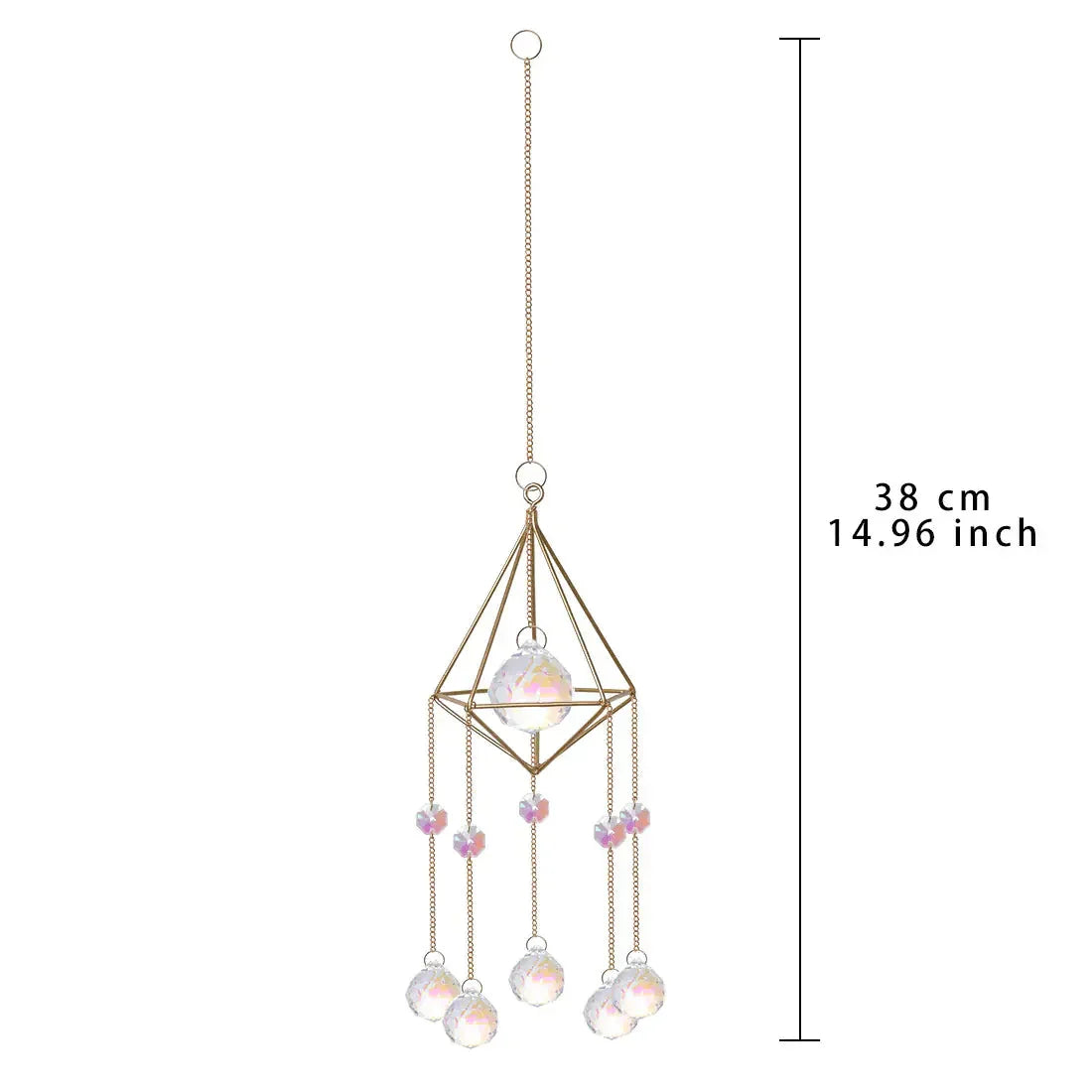 Golden Air Rack Sun Catcher with AB Crystal Pendant Celebrity Goods