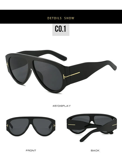 Fashion Pilot Sunglasses Women Brand Designer Large Frame Ins UV400 Ladies Shades Glasses