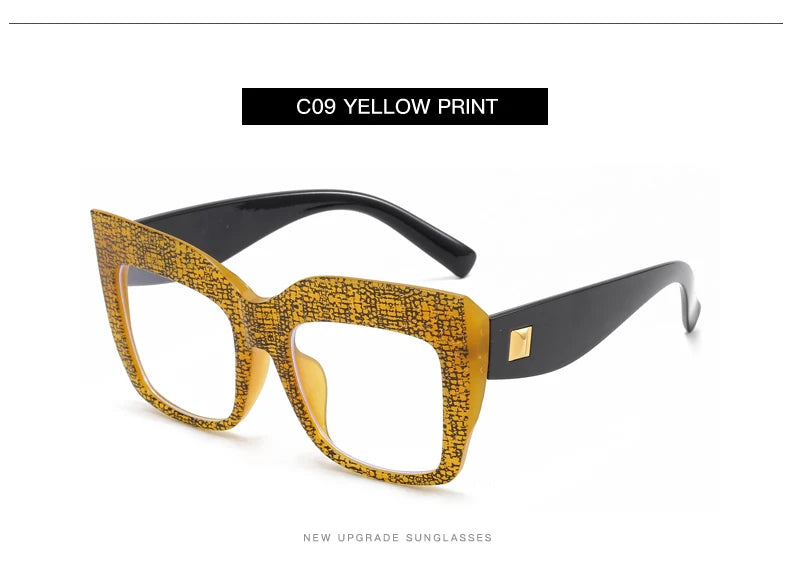 Oversized Square Women's Glasses Frames Fashion Black Anti Blue Light Eyeglasses Optical Lenses Female Luxury Brand Big Eyewear