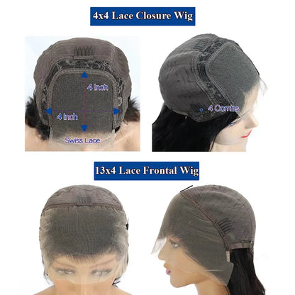 Curly 100% Human Hair Wig 200% Deep Wave Short Bob Wigs 13×4 Lace Front Brazilian Remy Wig for Women 12 14 Inch For Women