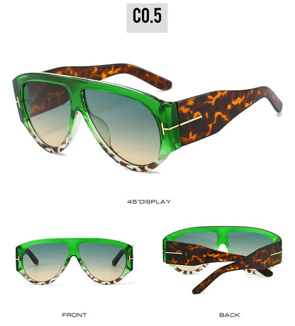 Fashion Pilot Sunglasses Women Brand Designer Large Frame Ins UV400 Ladies Shades Glasses