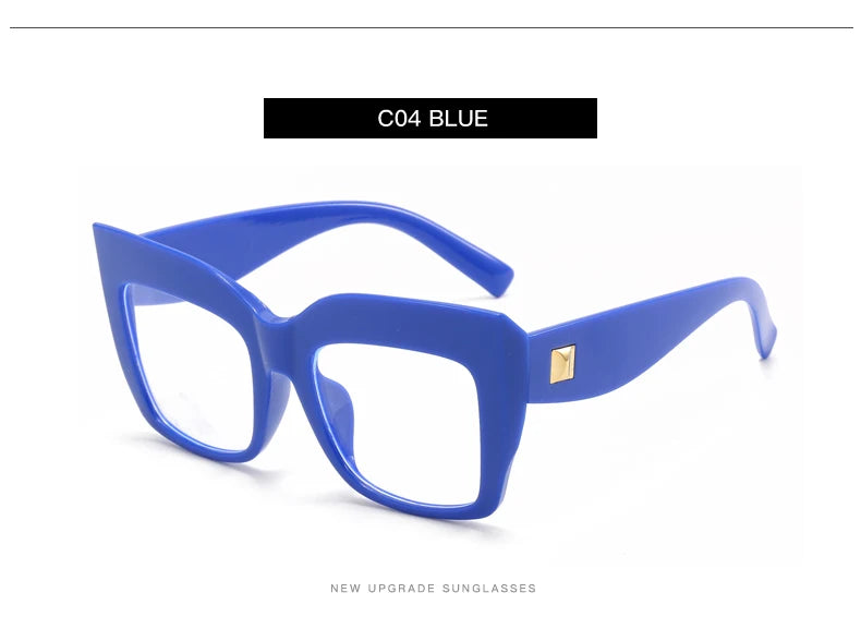 Oversized Square Women's Glasses Frames Fashion Black Anti Blue Light Eyeglasses Optical Lenses Female Luxury Brand Big Eyewear