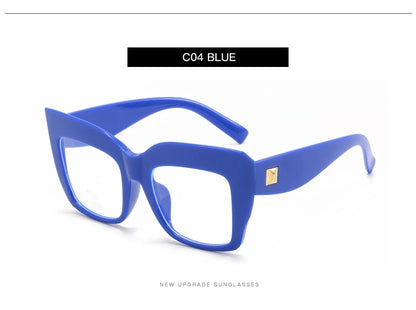 Oversized Square Women's Glasses Frames Fashion Black Anti Blue Light Eyeglasses Optical Lenses Female Luxury Brand Big Eyewear