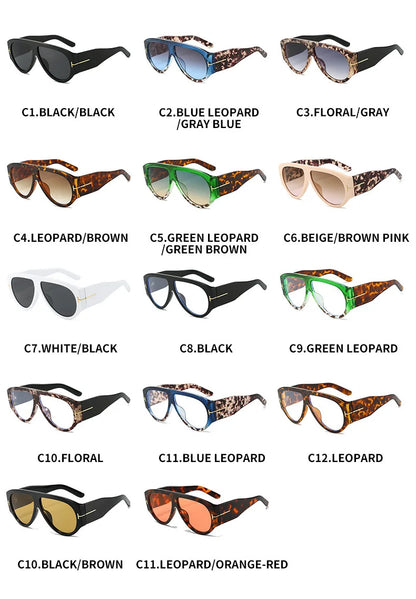 Fashion Pilot Sunglasses Women Brand Designer Large Frame Ins UV400 Ladies Shades Glasses