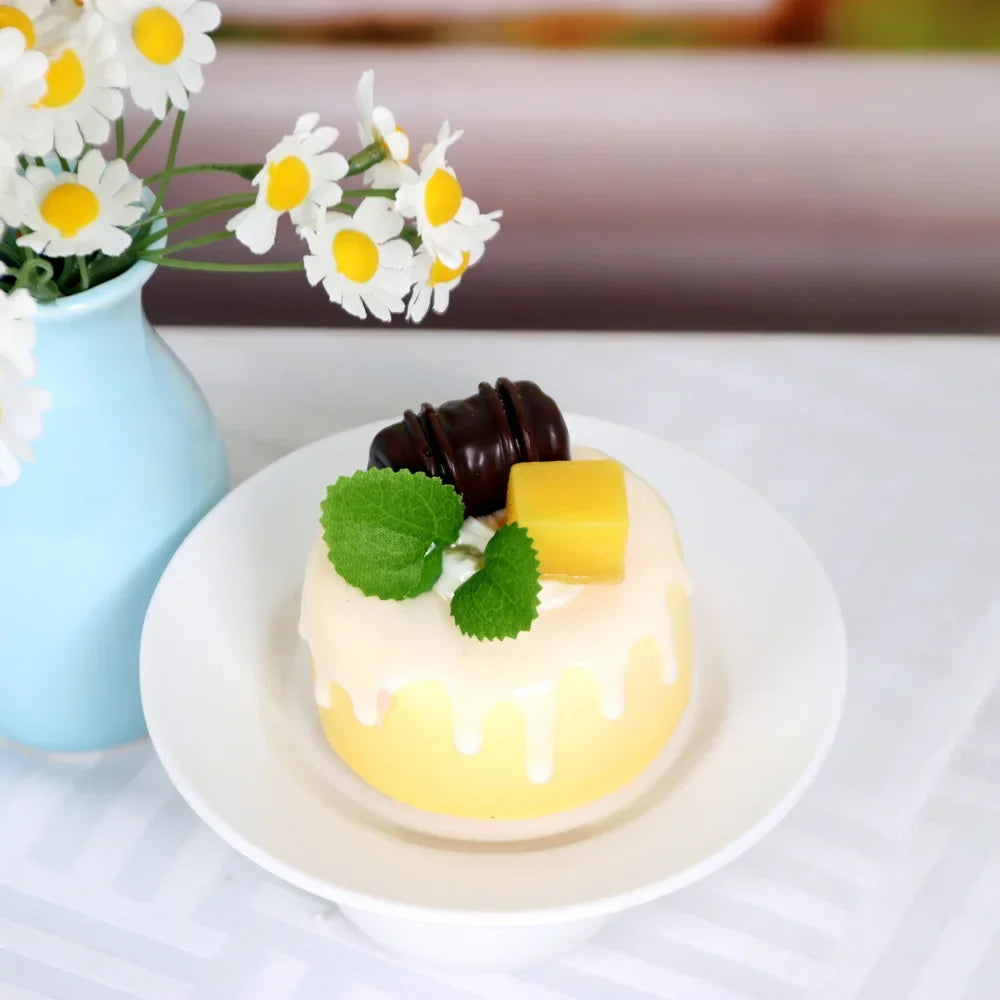Artificial Fruit Cake Cream Jam Fake Cake  Dessert Model Decoration Home Decor