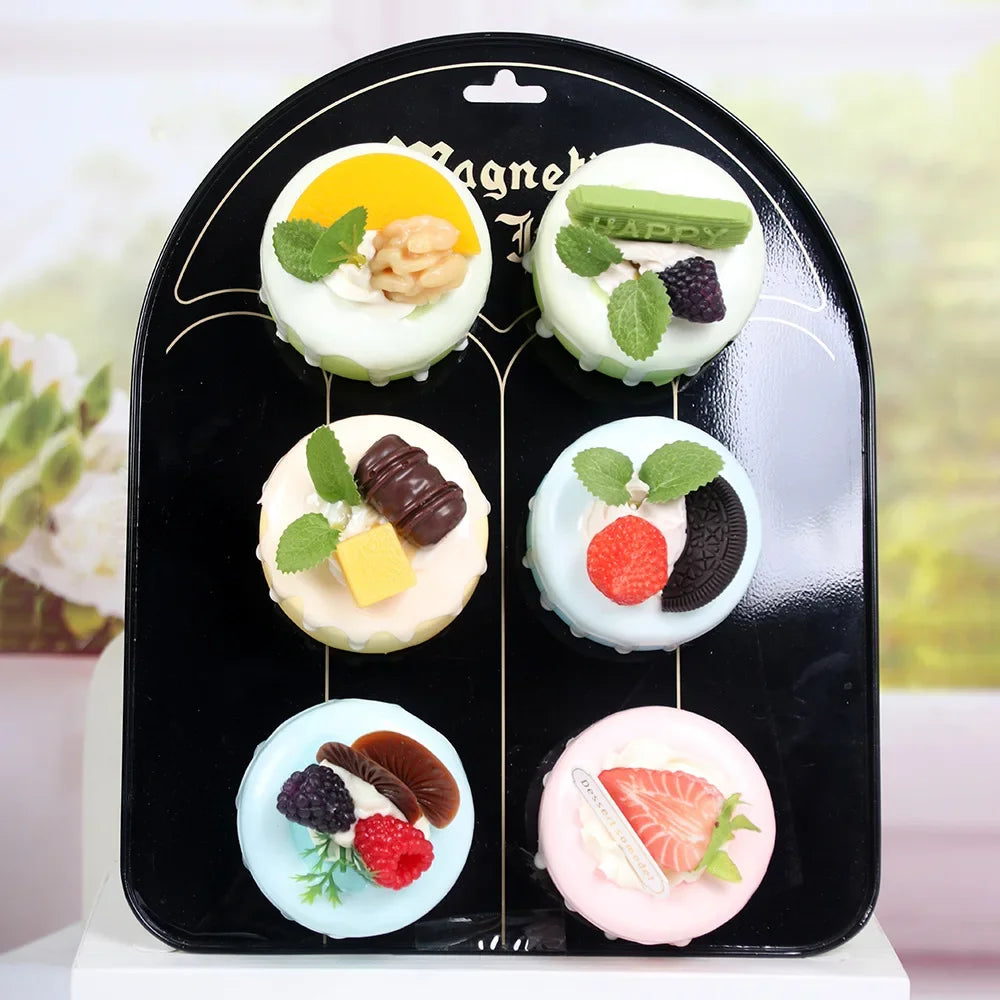 Artificial Fruit Cake Cream Jam Fake Cake  Dessert Model Decoration Home Decor