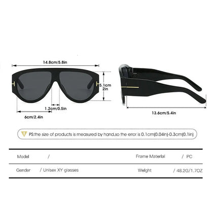 Fashion Pilot Sunglasses Women Brand Designer Large Frame Ins UV400 Ladies Shades Glasses