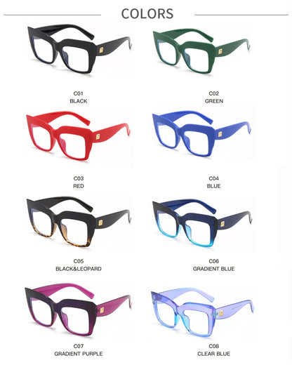 Oversized Square Women's Glasses Frames Fashion Black Anti Blue Light Eyeglasses Optical Lenses Female Luxury Brand Big Eyewear
