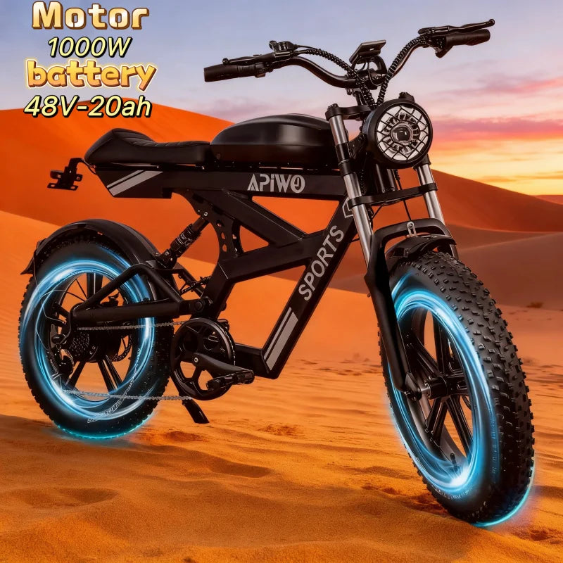 20-inch E-Bike mountain off-road electric bicycle with 1000W motor and 48V 20ah battery