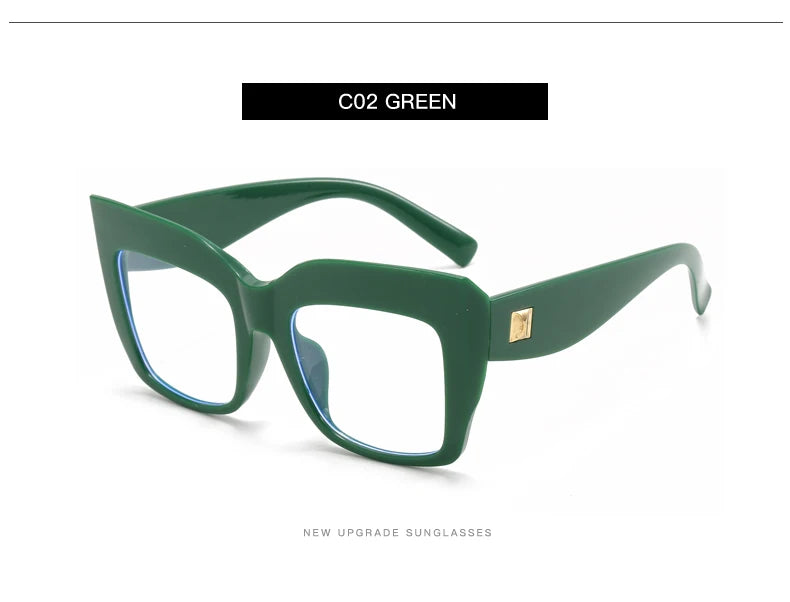 Oversized Square Women's Glasses Frames Fashion Black Anti Blue Light Eyeglasses Optical Lenses Female Luxury Brand Big Eyewear