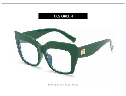 Oversized Square Women's Glasses Frames Fashion Black Anti Blue Light Eyeglasses Optical Lenses Female Luxury Brand Big Eyewear