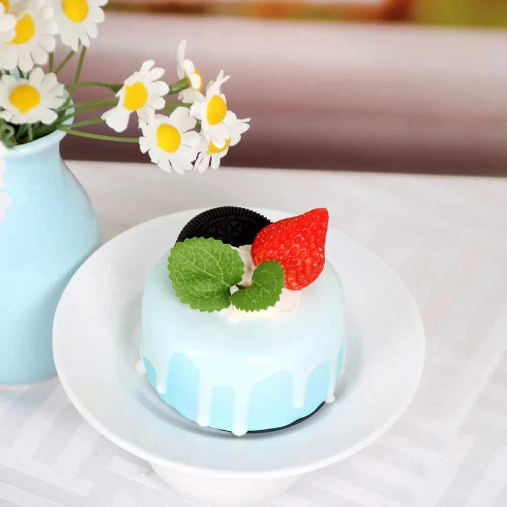Artificial Fruit Cake Cream Jam Fake Cake  Dessert Model Decoration Home Decor
